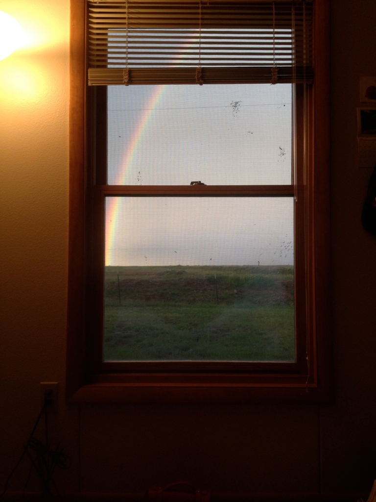 World's most insane double rainbow, viewed from my bedroom window